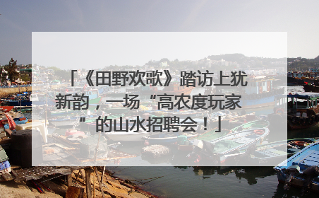 《田野欢歌》踏访上犹新韵，一场“高农度玩家”的山水招聘会！