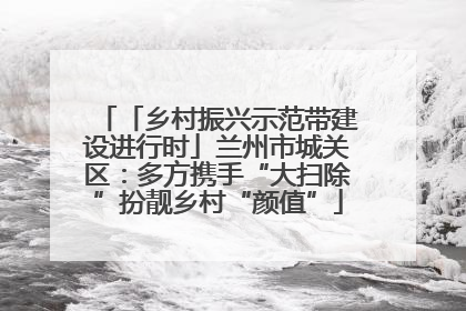 「乡村振兴示范带建设进行时」兰州市城关区：多方携手“大扫除”扮靓乡村“颜值”