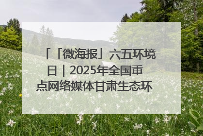 「微海报」六五环境日｜2025年全国重点网络媒体甘肃生态环保行走进凉州区