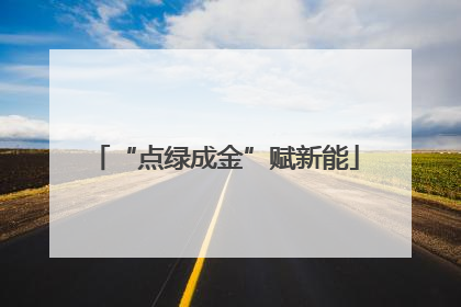 “点绿成金”赋新能