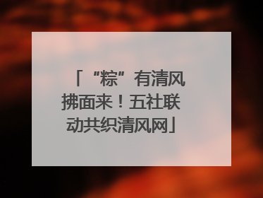 “粽”有清风拂面来！五社联动共织清风网
