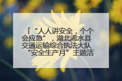 “人人讲安全，个个会应急”，湖北浠水县交通运输综合执法大队“安全生产月”主题活动取得成效