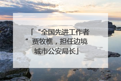 “全国先进工作者”贾牧樵，担任边境城市公安局长