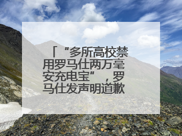 “多所高校禁用罗马仕两万毫安充电宝”，罗马仕发声明道歉：已展开核查