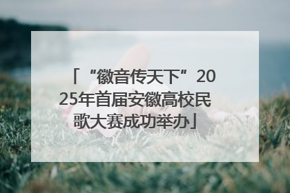 “徽音传天下”2025年首届安徽高校民歌大赛成功举办