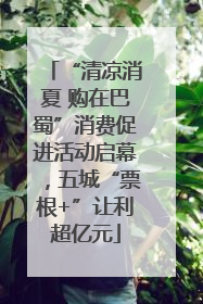 “清凉消夏 购在巴蜀”消费促进活动启幕，五城“票根+”让利超亿元