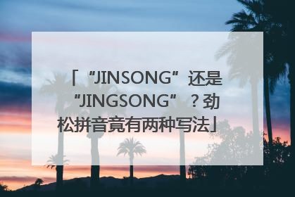 “JINSONG”还是“JINGSONG”？劲松拼音竟有两种写法