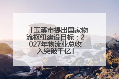 玉溪市提出国家物流枢纽建设目标：2027年物流业总收入突破千亿