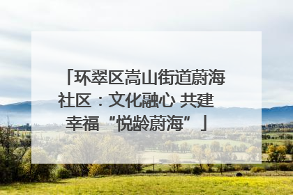 环翠区嵩山街道蔚海社区：文化融心 共建幸福“悦龄蔚海”