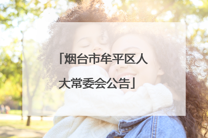 烟台市牟平区人大常委会公告