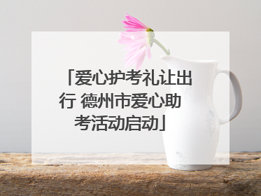 爱心护考礼让出行 德州市爱心助考活动启动