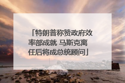 特朗普称赞政府效率部成就 马斯克离任后将成总统顾问