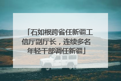 石如根跨省任新疆工信厅副厅长，连续多名年轻干部调任新疆