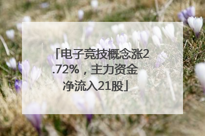 电子竞技概念涨2.72%，主力资金净流入21股
