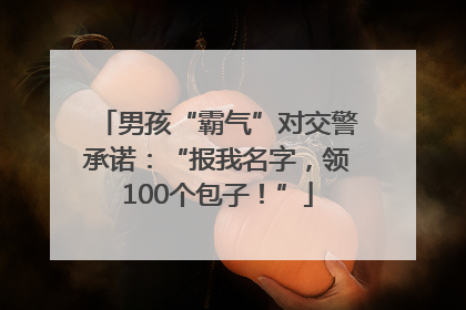 男孩“霸气”对交警承诺：“报我名字，领100个包子！”