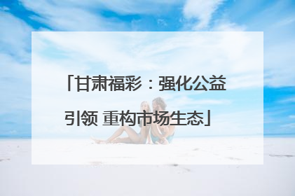 甘肃福彩：强化公益引领 重构市场生态