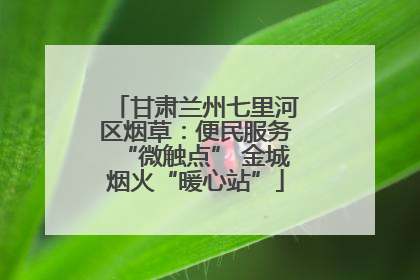甘肃兰州七里河区烟草：便民服务“微触点” 金城烟火“暖心站”