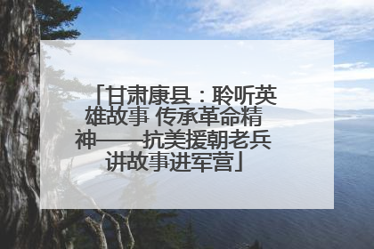 甘肃康县：聆听英雄故事 传承革命精神——抗美援朝老兵讲故事进军营