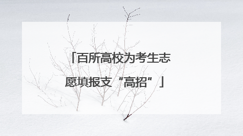 百所高校为考生志愿填报支“高招”