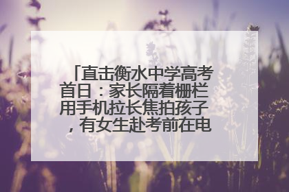 直击衡水中学高考首日：家长隔着栅栏用手机拉长焦拍孩子，有女生赴考前在电话亭与家人通话