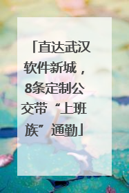 直达武汉软件新城，8条定制公交带“上班族”通勤