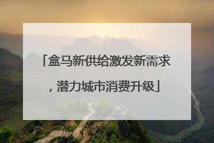 盒马新供给激发新需求，潜力城市消费升级