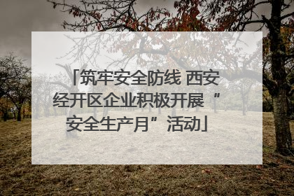 筑牢安全防线 西安经开区企业积极开展“安全生产月”活动