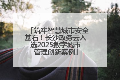 筑牢智慧城市安全基石！长沙政务云入选2025数字城市管理创新案例