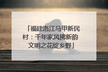 福建洛江马甲新民村：千年家风拂新韵 文明之花绽乡野