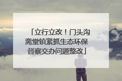 立行立改！门头沟斋堂镇紧抓生态环保督察交办问题整改
