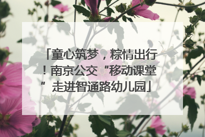 童心筑梦，粽情出行！南京公交“移动课堂”走进智通路幼儿园