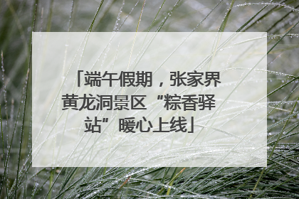 端午假期，张家界黄龙洞景区“粽香驿站”暖心上线