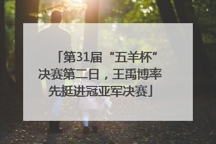 第31届“五羊杯”决赛第二日，王禹博率先挺进冠亚军决赛