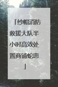 纱帽消防救援大队半小时高效处置商铺蛇患
