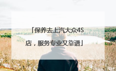 保养去上汽大众4S店，服务专业又靠谱