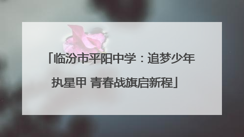 临汾市平阳中学：追梦少年执星甲 青春战旗启新程