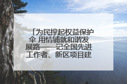 为民撑起权益保护伞 用情铺就和谐发展路——记全国先进工作者、新区项目建设中心干部卢小勇