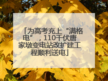 为高考充上“满格电”，110千伏唐家墩变电站改扩建工程顺利送电