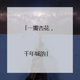 一瓣杏花，千年城韵
