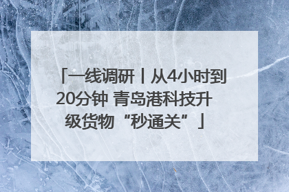 一线调研丨从4小时到20分钟 青岛港科技升级货物“秒通关”