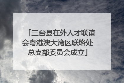 三台县在外人才联谊会粤港澳大湾区联络处总支部委员会成立