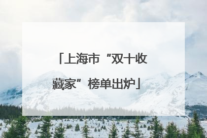 上海市“双十收藏家”榜单出炉