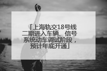 上海轨交18号线二期进入车辆、信号系统动车调试阶段，预计年底开通