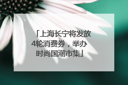 上海长宁将发放4轮消费券，举办时尚国潮市集