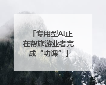 专用型AI正在帮旅游业者完成“功课”
