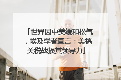 世界因中美缓和松气，埃及学者直言：美搞关税战损其领导力