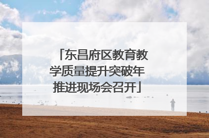 东昌府区教育教学质量提升突破年推进现场会召开