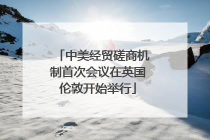 中美经贸磋商机制首次会议在英国伦敦开始举行