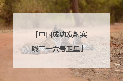 中国成功发射实践二十六号卫星