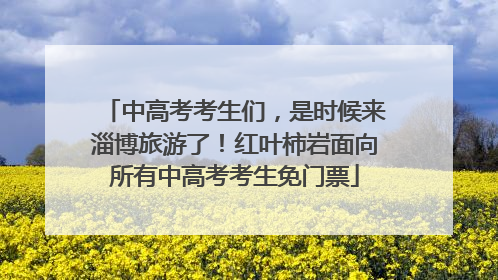 中高考考生们，是时候来淄博旅游了！红叶柿岩面向所有中高考考生免门票